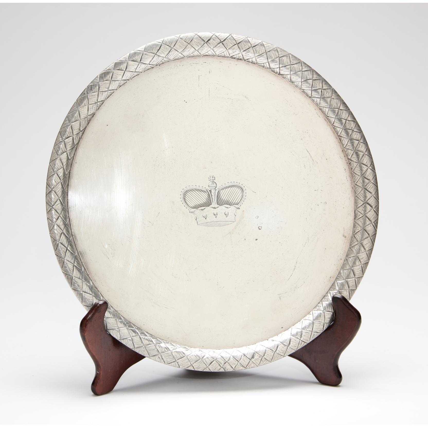 Appraisal: Russian Silver Salver Johan Olsonius Retailed by Grachev St Petersburg