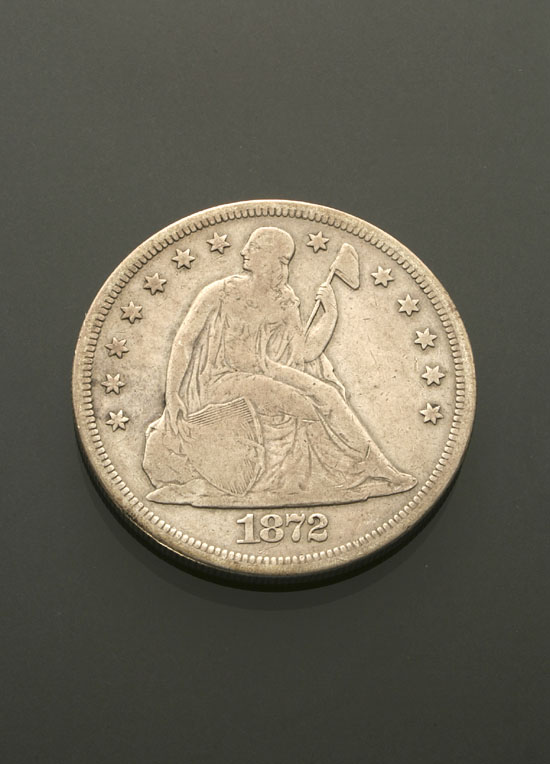 Appraisal: U S Seated Liberty Silver Dollar with Motto Dated CC