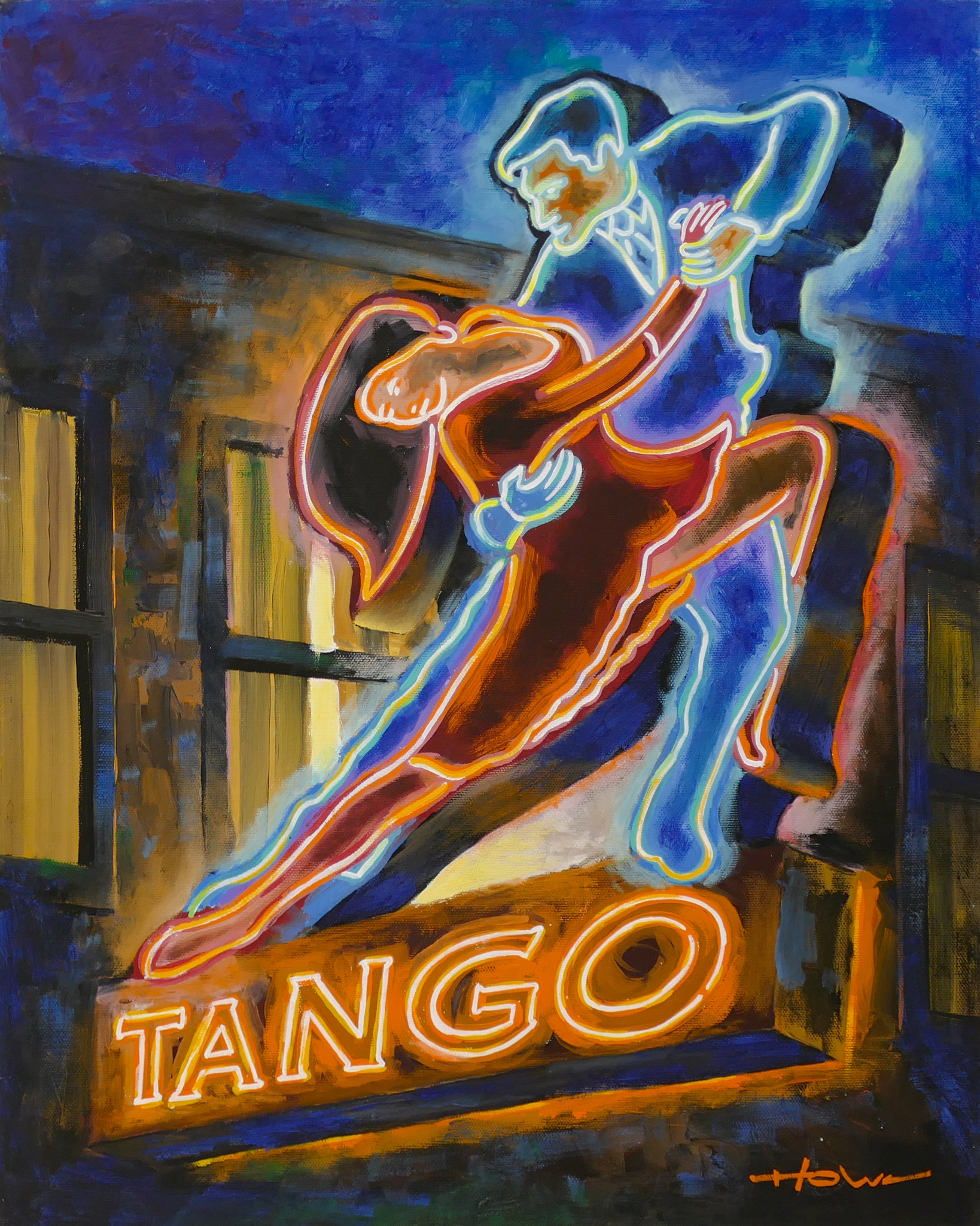 Appraisal: Patrick Howe b ''Tango'' Oil on Canvas ''x ''