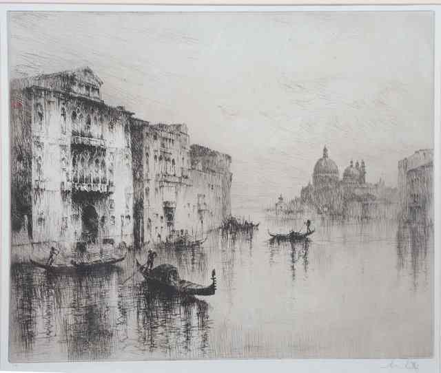 Appraisal: Sidney Mackenzie Litten - Grand Canal Venice etching signed in