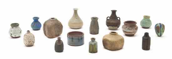 Appraisal: A Collection of Fifteen Miniature Pottery Articles of various makers