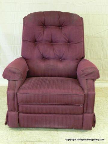 Appraisal: La-Z-Boy Burgundy Fabric Rocker Recliner - in good used condition