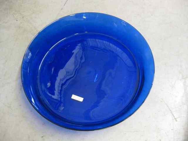 Appraisal: Large Cobalt Art Glass Serving Dish '' deep '' diameter