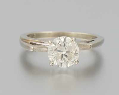 Appraisal: A Ladies' Diamond Engagement Ring k whit gold ring set