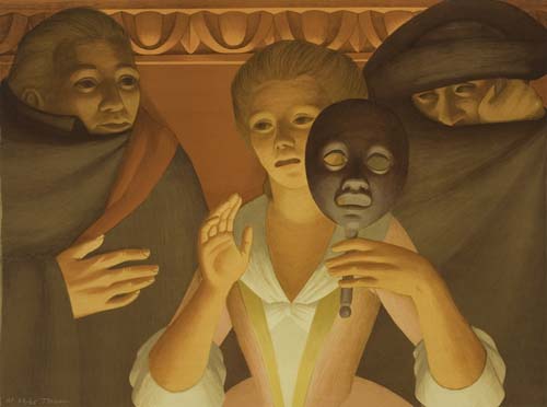 Appraisal: GEORGE TOOKER Un Ballo in Maschera Color lithograph x mm