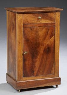 Appraisal: French Louis Philippe Carved Walnut Nightstand French Louis Philippe Carved