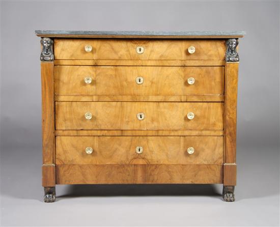 Appraisal: An Empire Mahogany Commode Height x width x depth inches