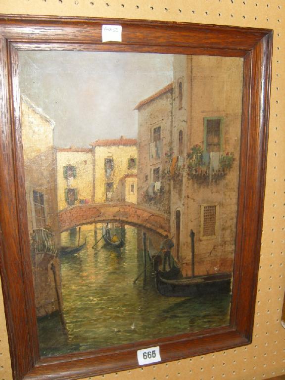 Appraisal: An early th century oil painting on canvas showing a