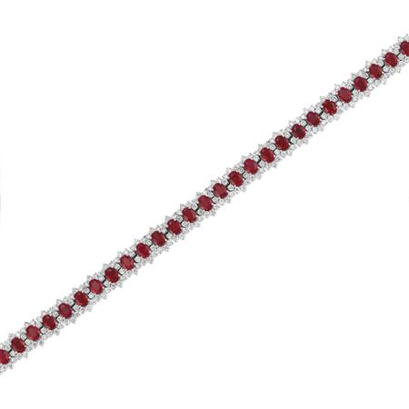 Appraisal: Ruby and Diamond Bracelet Estimate -