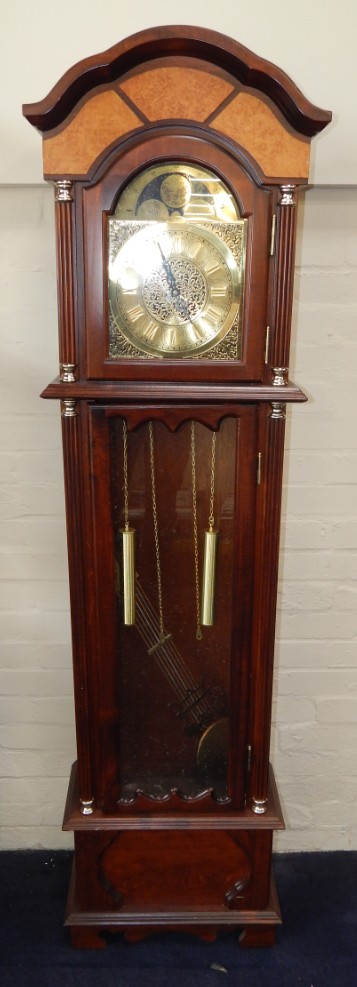 Appraisal: A Bentina Grandfather Clock a longcase clock with battery operated