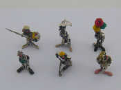 Appraisal: A group of six modern Italian silver and enamel miniature