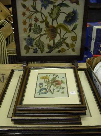 Appraisal: A Collection of Good Quality Floral Tapersterys comprising framed wall