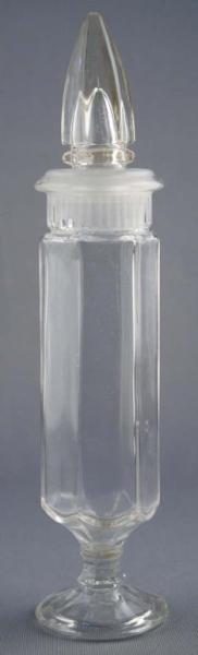 Appraisal: Small Glass Hexagonal Candy Jar Description Ground Condition Excellent Size