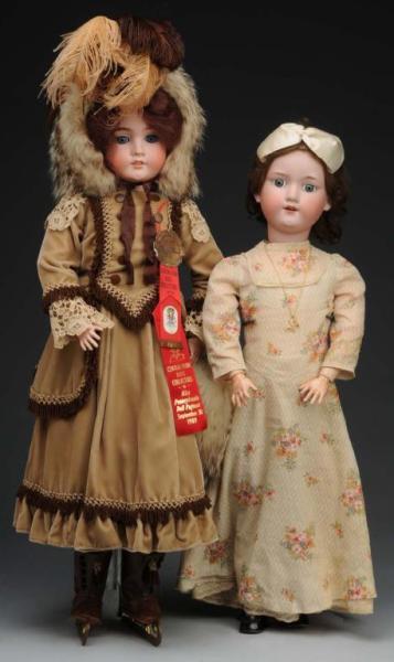 Appraisal: Lot of German Bisque Dolls Description Germany Ca Bisque socket