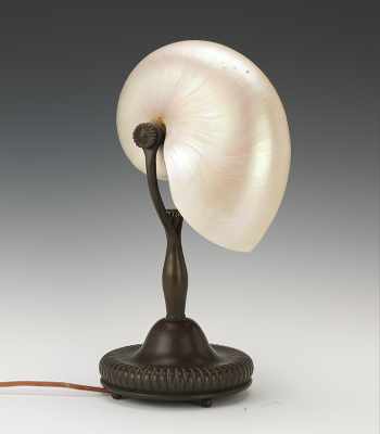 Appraisal: A Tiffany G D Co Nautilus Desk Lamp A fine