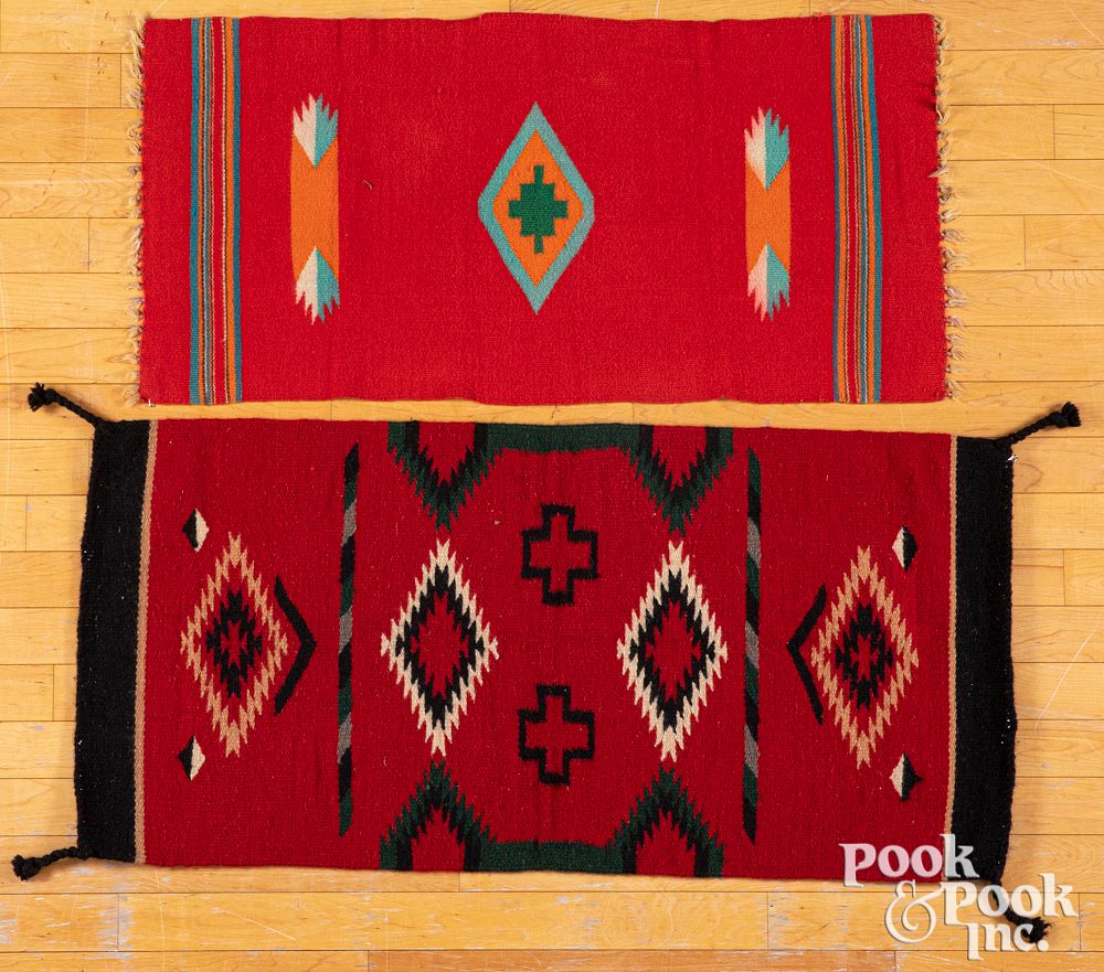 Appraisal: Navajo Indian gallup throw etc Navajo Indian gallup throw early