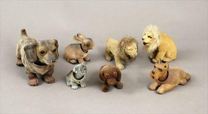 Appraisal: Seven Bobbing-Head Animal Figures to in