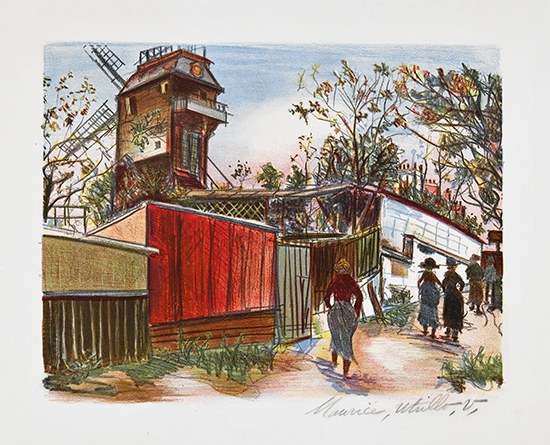 Appraisal: MAURICE UTRILLO Le Moulin de la Galette Montmartre Color lithograph