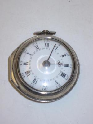 Appraisal: A SILVER PAIR CASED VERGE POCKET WATCH by Richard Bentley