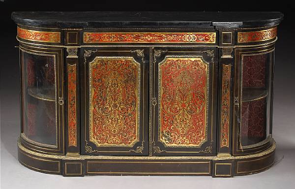 Appraisal: A Napoleon III gilt bronze mounted and Boulle decorated credenza