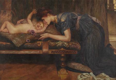 Appraisal: THE HON JOHN COLLIER BRITISH - MATERNAL CARES Signed and