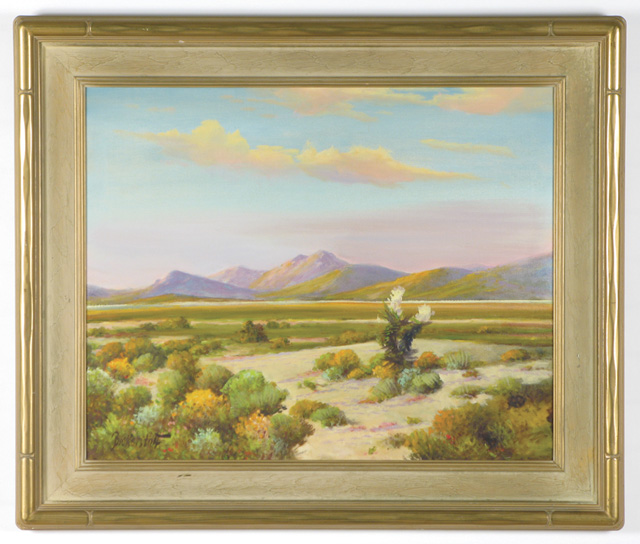 Appraisal: GEORGE SANDERS BICKERSTAFF OIL ON CANVAS California - Desert landscape