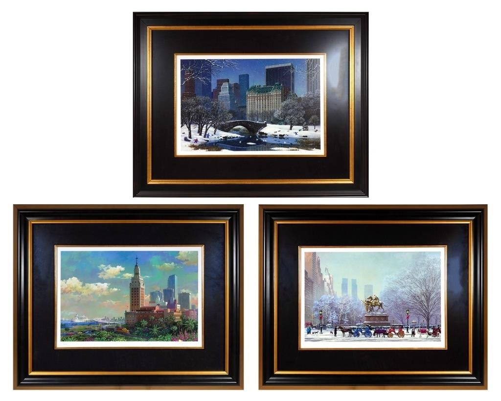 Appraisal: Lot of limited edition prints showing city scenes from around