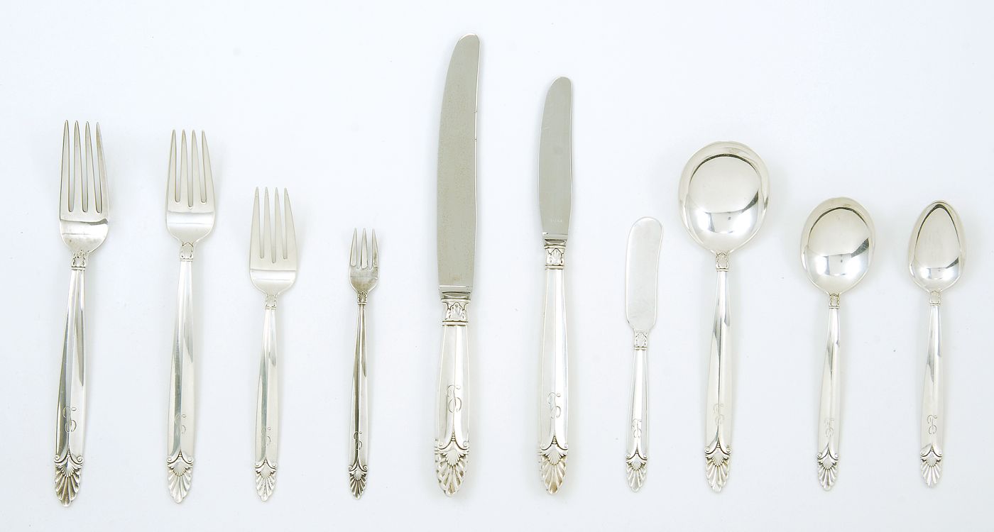 Appraisal: INTERNATIONAL STERLING SILVER FLATWARE SERVICE FOR TWELVE In the Empress