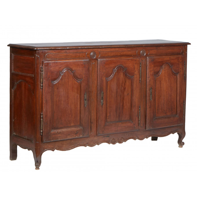 Appraisal: French Provincial Louis XV Style Carved Walnut Sideboard th c