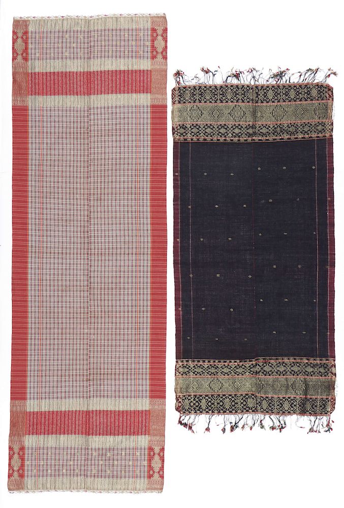 Appraisal: Fine Minangkabau Songket Textiles Woman's shoulder cloth Salandang Gaba cotton