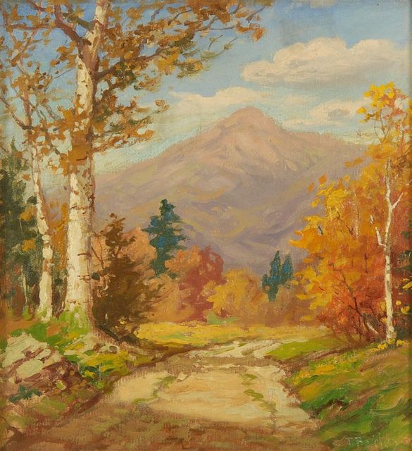 Appraisal: ATTRIBUTED TO WILLIAM F PASKELLAmerican - New England mountain landscape