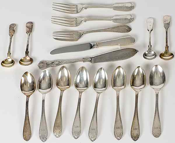 Appraisal: Silver Plated Flatware English and American an assembled group of