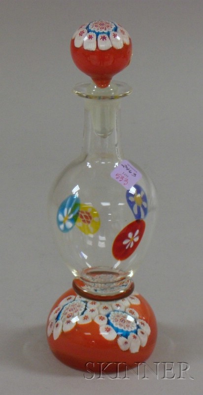 Appraisal: Millefiore Art Glass Paperweight Decanter