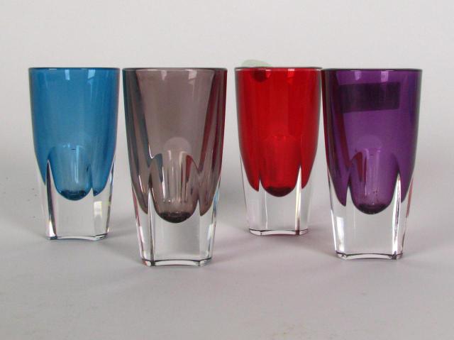 Appraisal: Waterford Crystal set of four colored glass jiggers