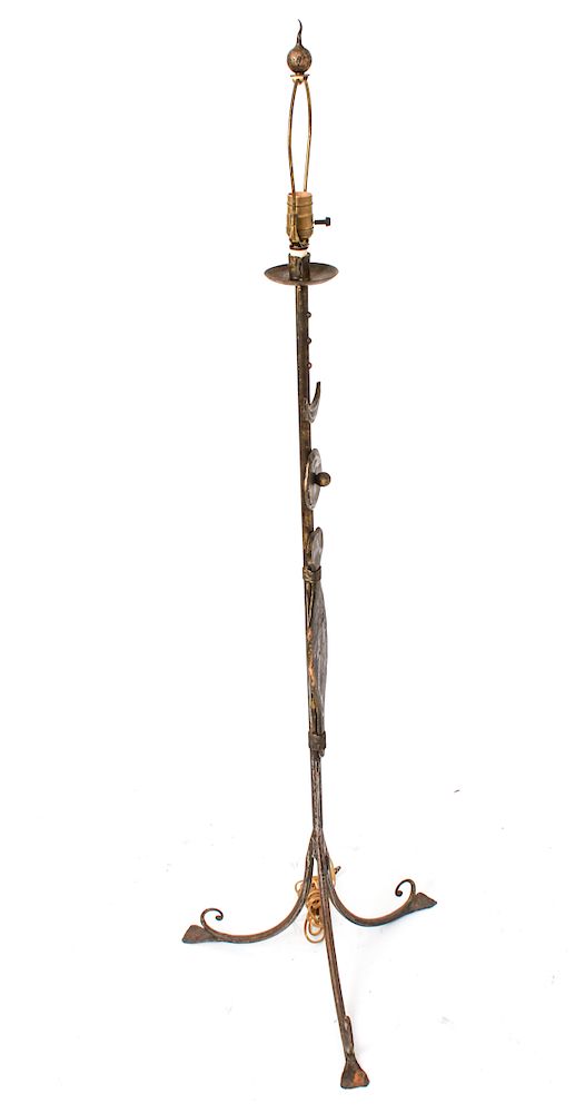 Appraisal: Giacometti Style Modern Brutalist Floor Lamp Giacometti Style Modern Brutalist