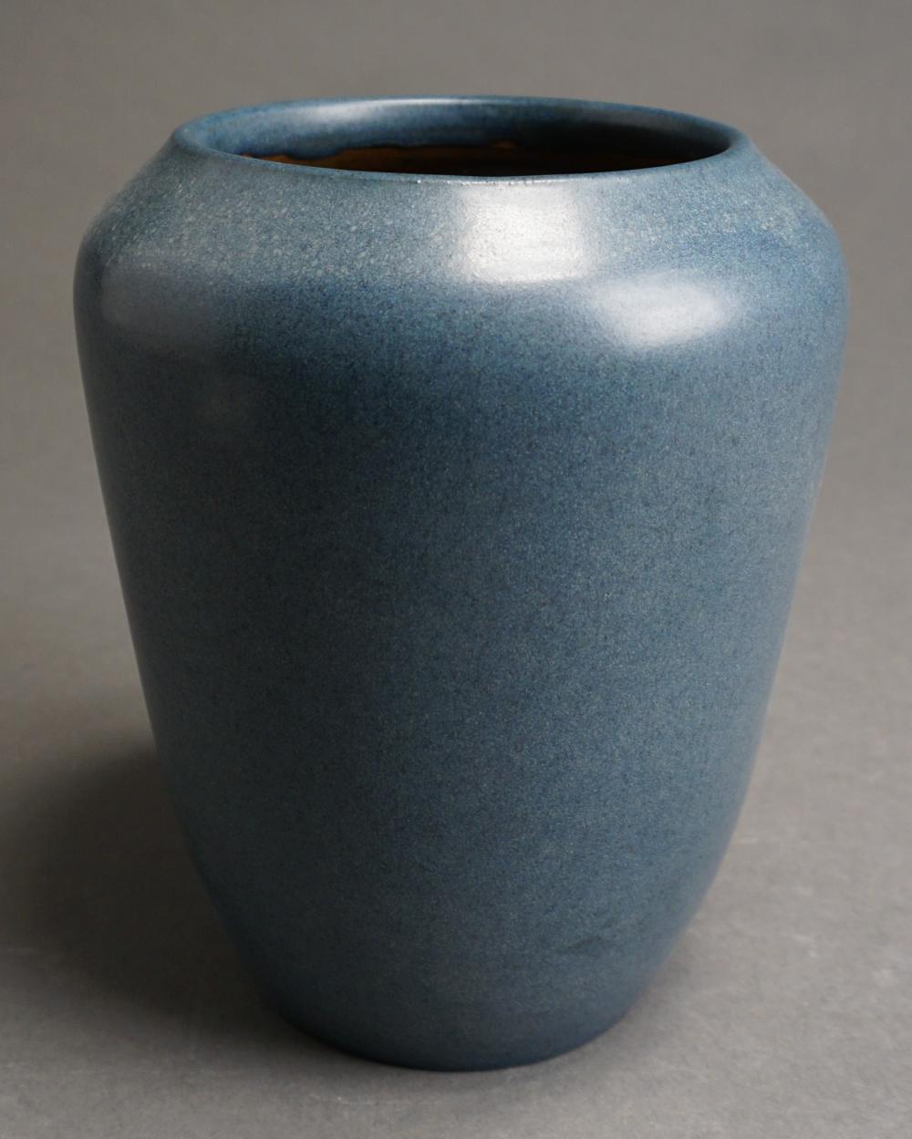 Appraisal: Marblehead Pottery Blue Glazed Pottery Vase H in cm