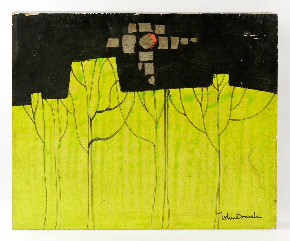 Appraisal: - Donnels Abstracted Landscape T M John Donnels abstracted landscape