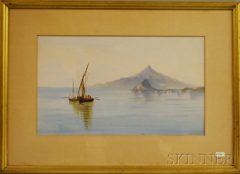 Appraisal: Rosa Corelli Italian th Century Fishing Boats in Still Waters