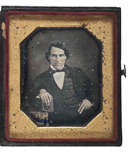 Appraisal: James Whitcomb Governor of Indiana Sixth Plate Daguerreotype Sixth plate