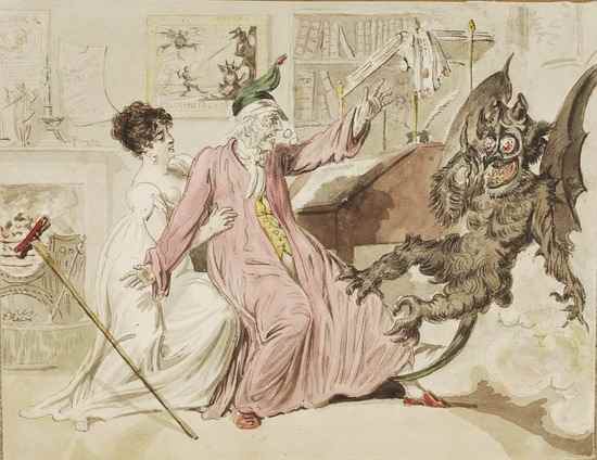 Appraisal: Cruikshank George Lawyer Flam his wife and Flam's ghost original