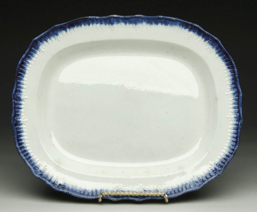 Appraisal: BLUE FEATHER EDGE LEEDS PLATTER Bottom with impressed Stubbs Kent