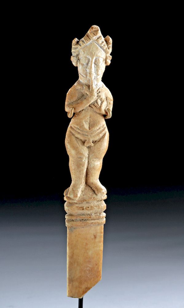 Appraisal: Roman Bone Spatula - Nude Male Child Handle Roman Imperial