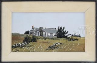 Appraisal: JOHN AUSTIN American - TWO NANTUCKET HOMESTEADS Acrylics on board