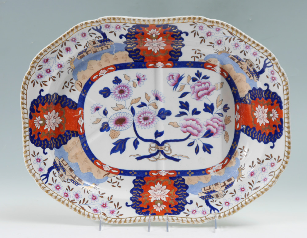 Appraisal: LARGE TH C SPODE IMPERIAL MEAT PLATTER Early th century