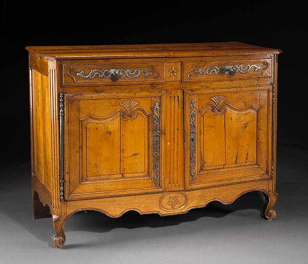 Appraisal: A Louis XV fruitwood buffet third quarter th century The