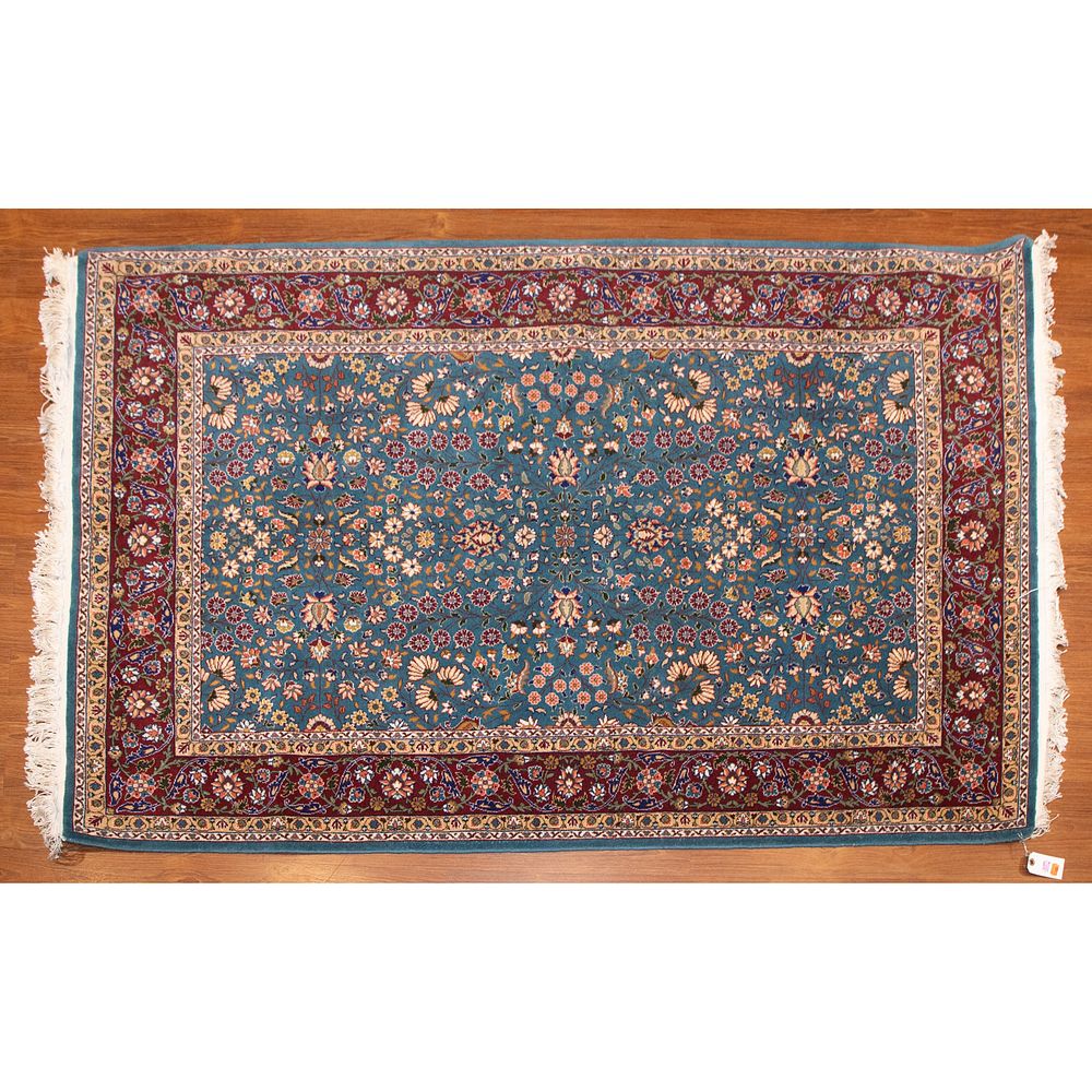 Appraisal: Hereke Rug Turkey x Third quarter- th century hand-knotted wool