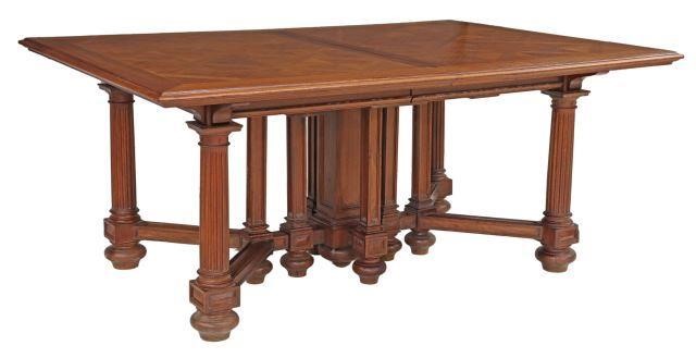 Appraisal: French Henri II style walnut dining table late th c