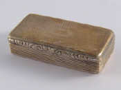 Appraisal: A William IV silver snuff box with ribbed sides engine