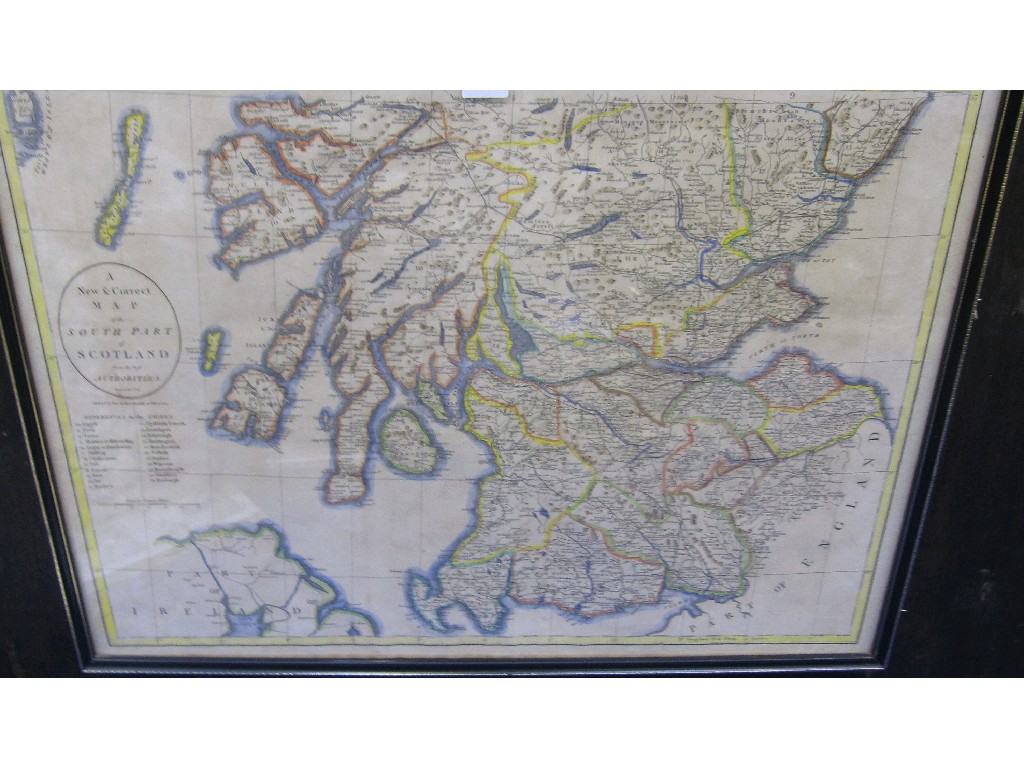 Appraisal: Framed map of Southern Scotland by J Cary