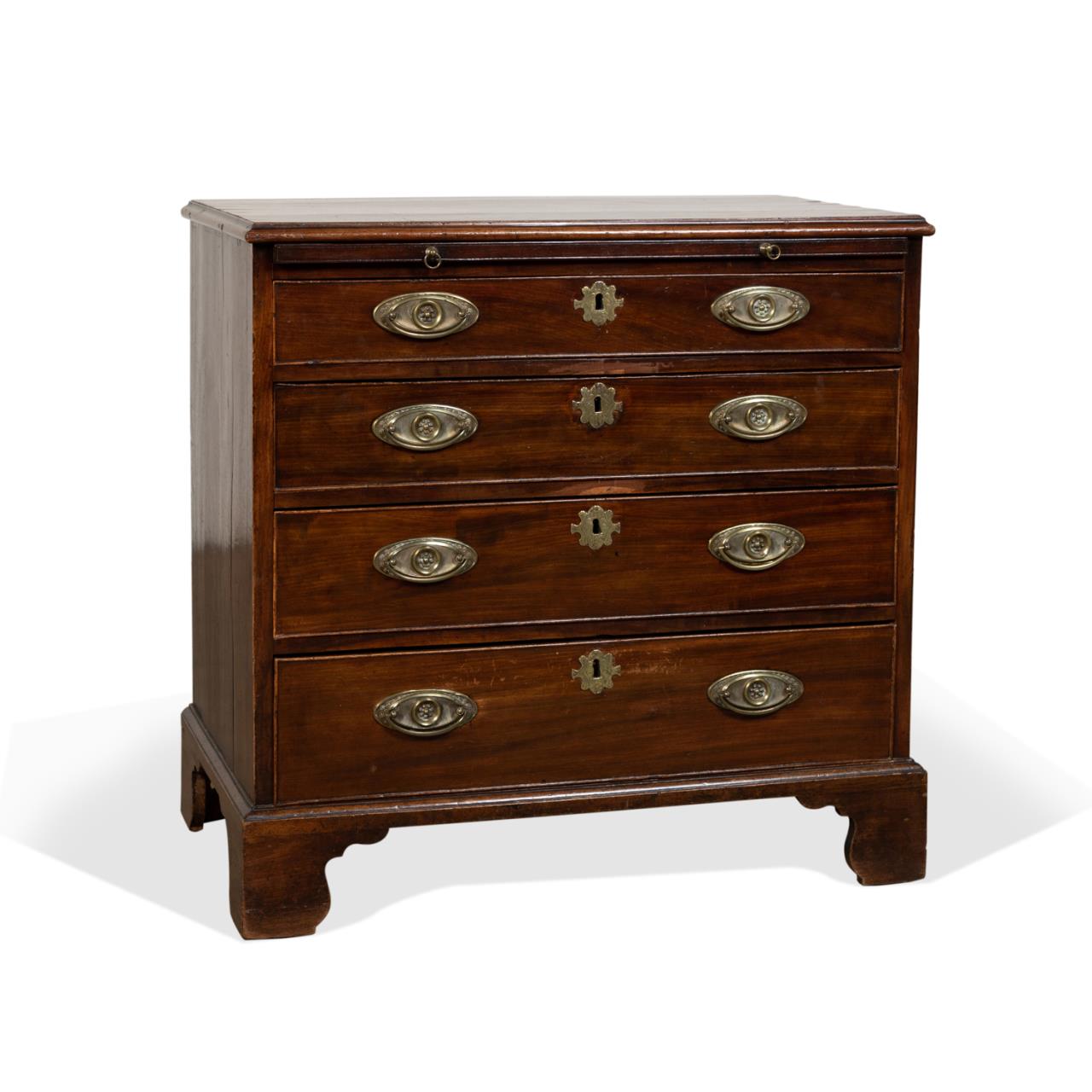 Appraisal: GEORGE III MAHOGANY VENEER GENTLEMAN'S CHEST George III mahogany veneer